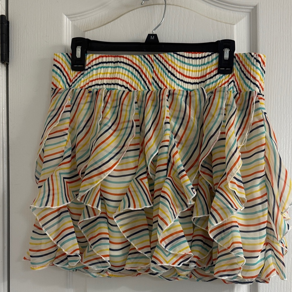 Rue21 Multicolor Striped Skater Skirt